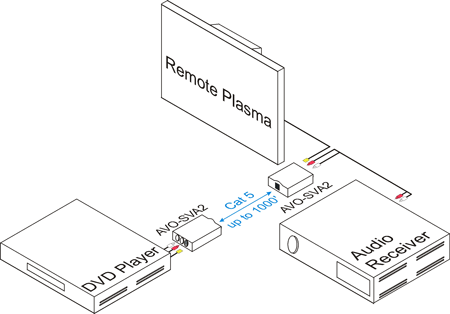 S-Video and Stereo Audio Balun Examples of a Setup  